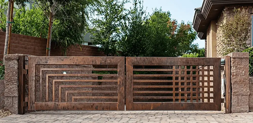 Custom driveway gate installation for a home entrance in Yonkers, NY