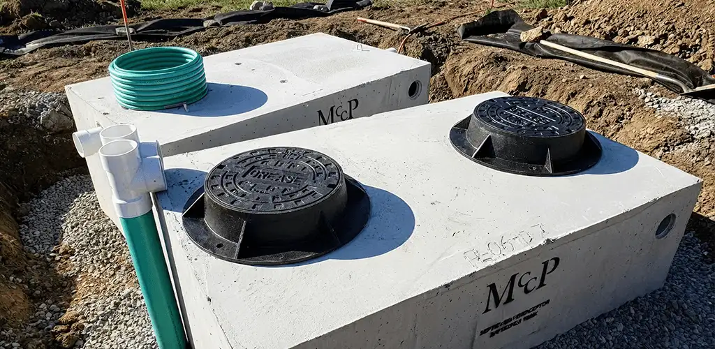 Grease trap installation unit set in place for drainage protection in Yonkers, NY