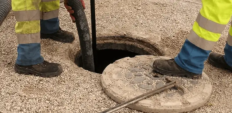 Drain cleaning crew clearing a sewer access point with professional equipment in Yonkers, NY